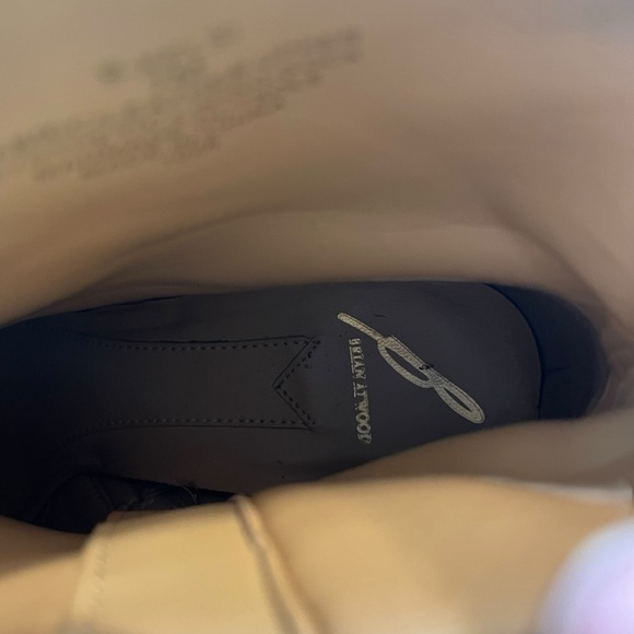 Brian Atwood B-Kelsi Tribal Print Fabric Block Heel Booties Size 7 - Picture 4 of 9